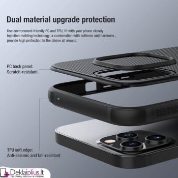 Nillkin Frosted shield plastikinis dėklas - juodas (Apple Iphone 13 Pro)